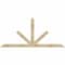 Ekena Millwork Saratoga Rough Sawn Timber Gable Bracket, Douglas Fir, 84"W x 38"H x 4"D x 4"F, 11/12 Pitch GBW084X38X0404SAR00RDF - alternate 1